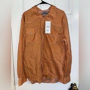 NWT!! mens cinch pearl snap!